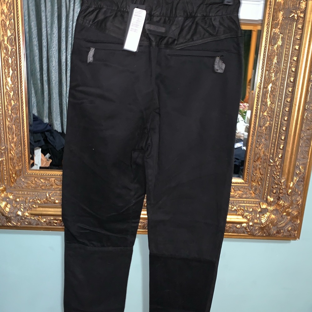 Zanderobe Leather and Cotton Joggers - Picture 5 of 8